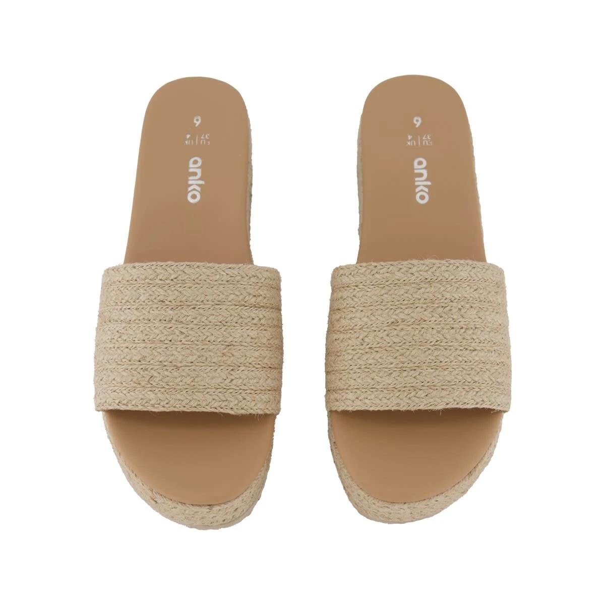 4 Casual One Band Espadrille Flatform Heels Natural, 4 of 7