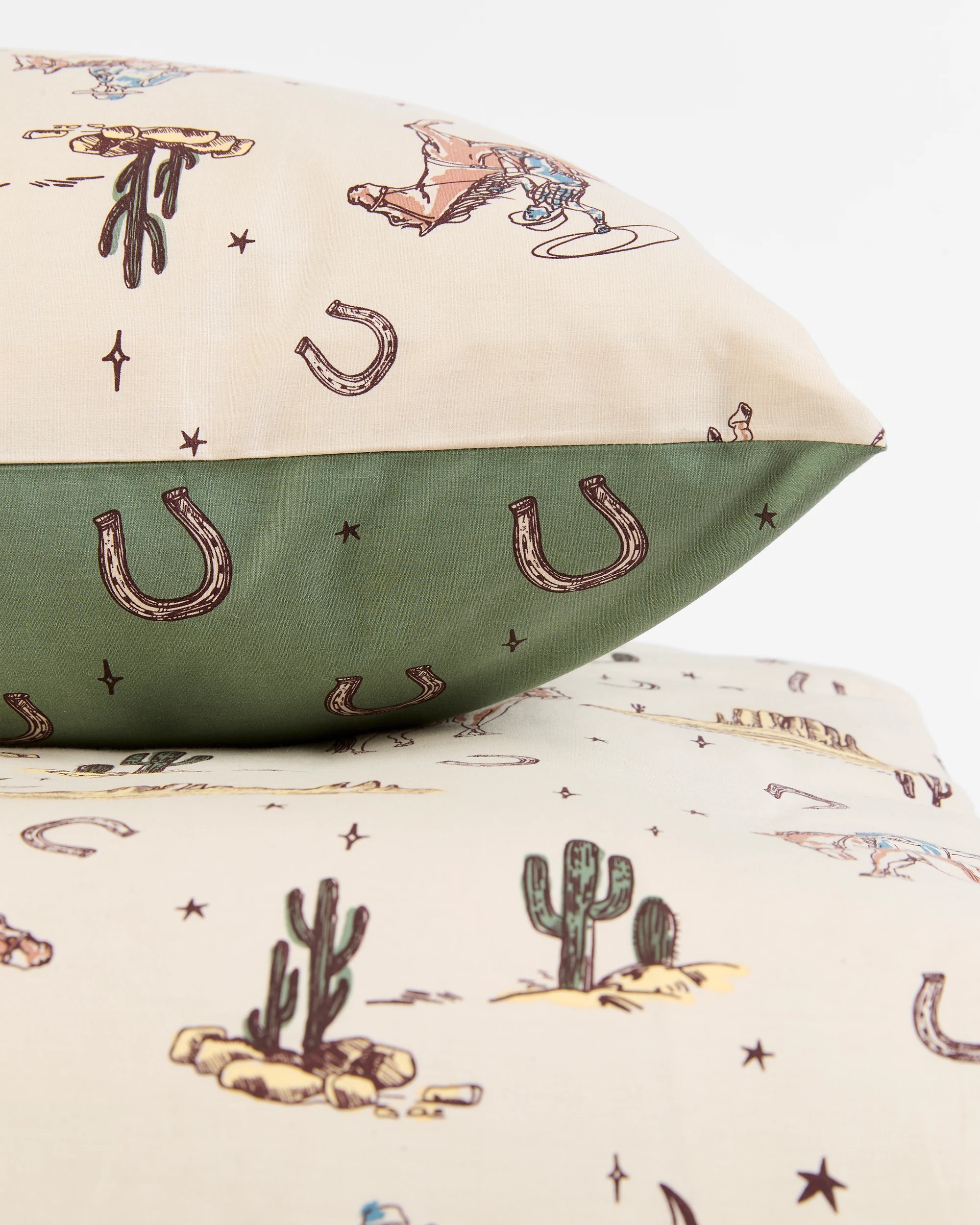 5 Target Australian Cotton Ryder Cowboy Kids Quilt Cover Set - Single Bed - Natural, 5 of 10