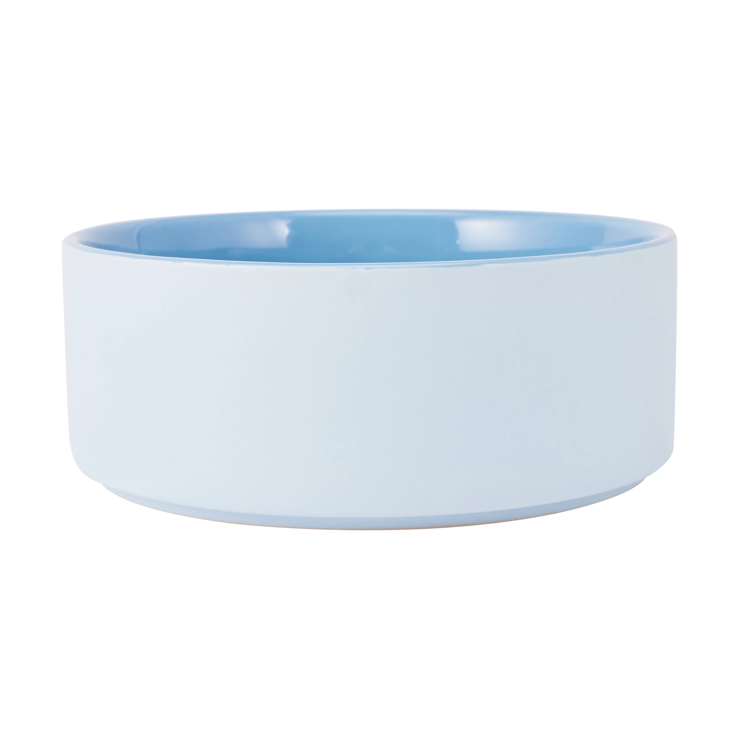 1 Pet Bowl Ceramic - Large, Blue, 1 of 4