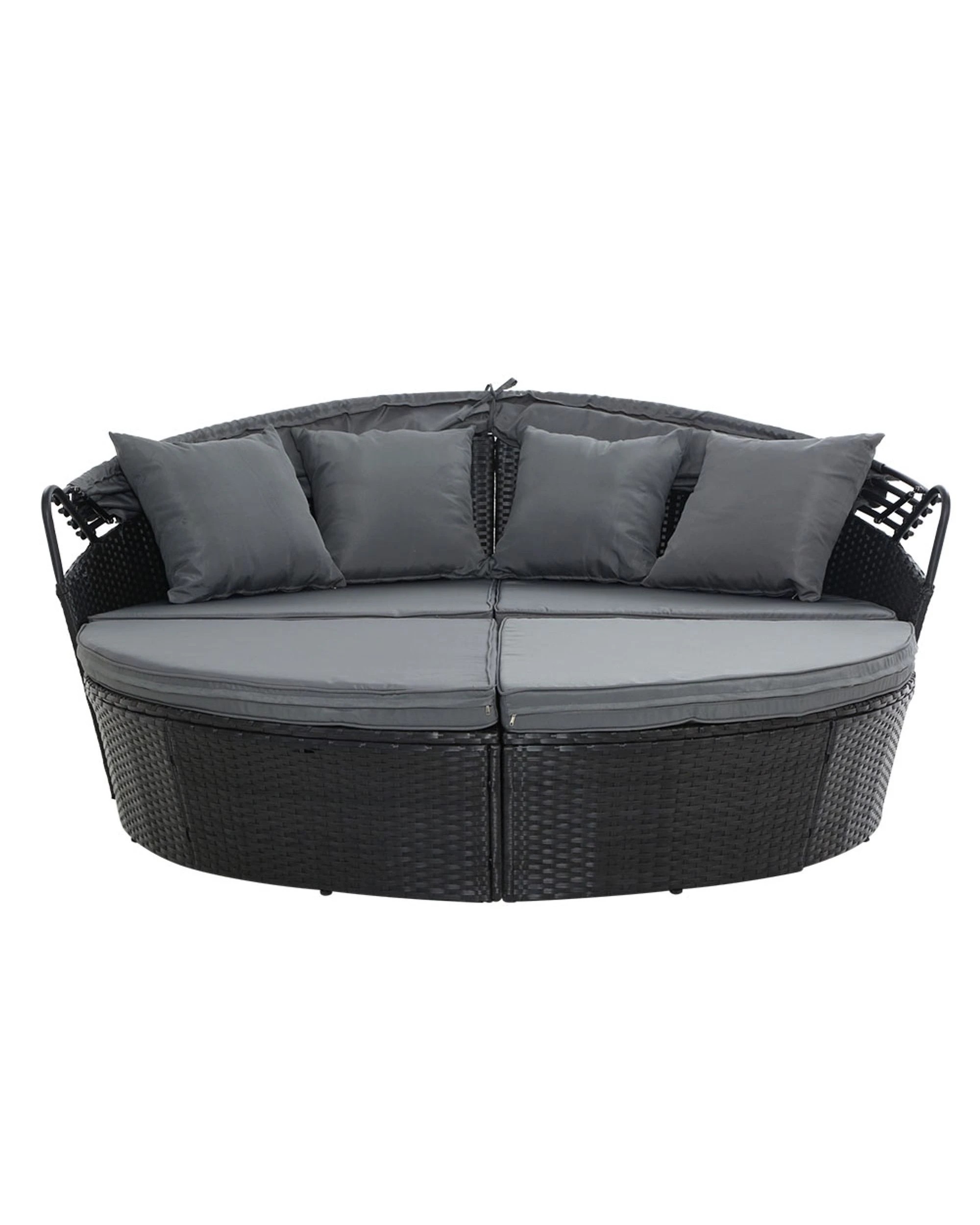 2 Gardeon Sun Lounge Setting Wicker Lounger Day Bed Outdoor Furniture Patio
 - Black, 2 of 3