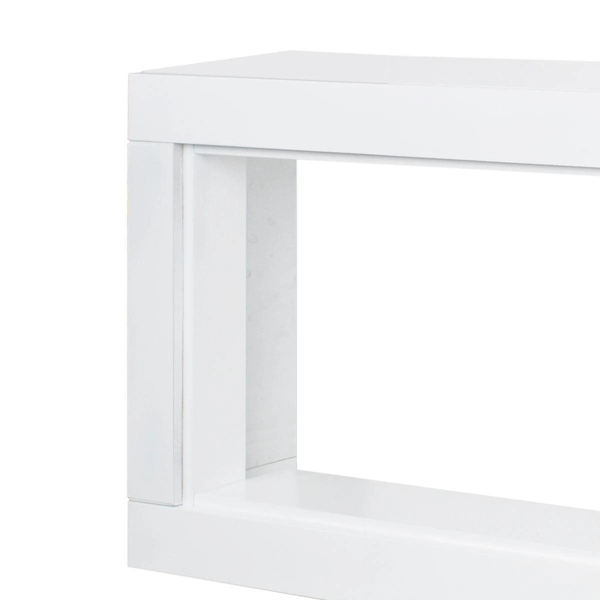4 Moda Living Concerto 72 inch Electric Fireplace Insert with Horizon White Mantel Suite - White, 4 of 6
