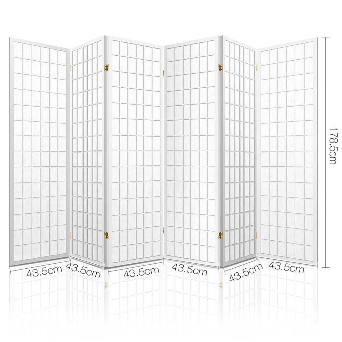 2 Artiss 6 Panel Room Divider Screen 261x179cm - White, 2 of 8