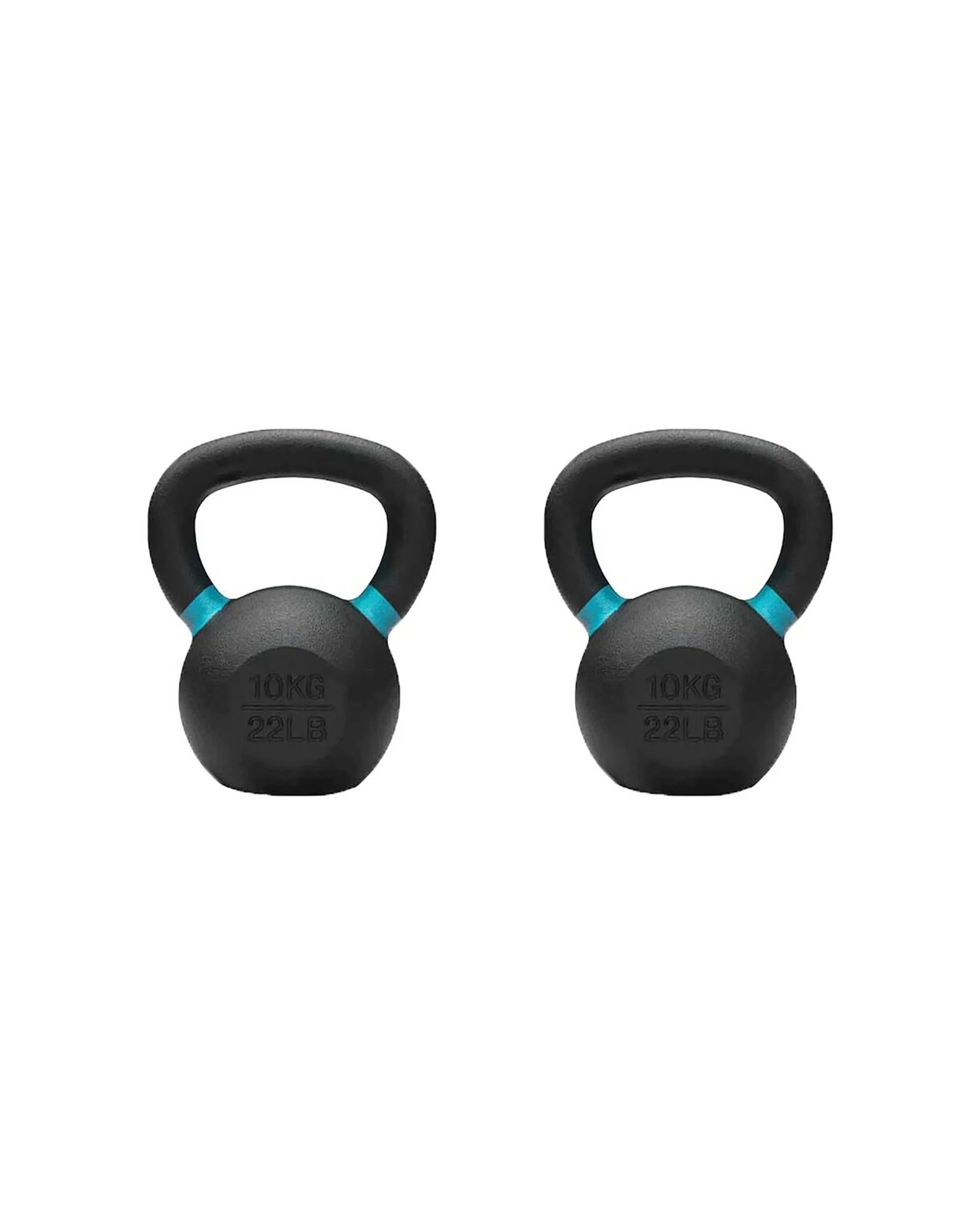 1 BODYWORX Premium Cast Iron Kettlebell 2 Pack 10kg Each Strength Training - Black, 1 of 2