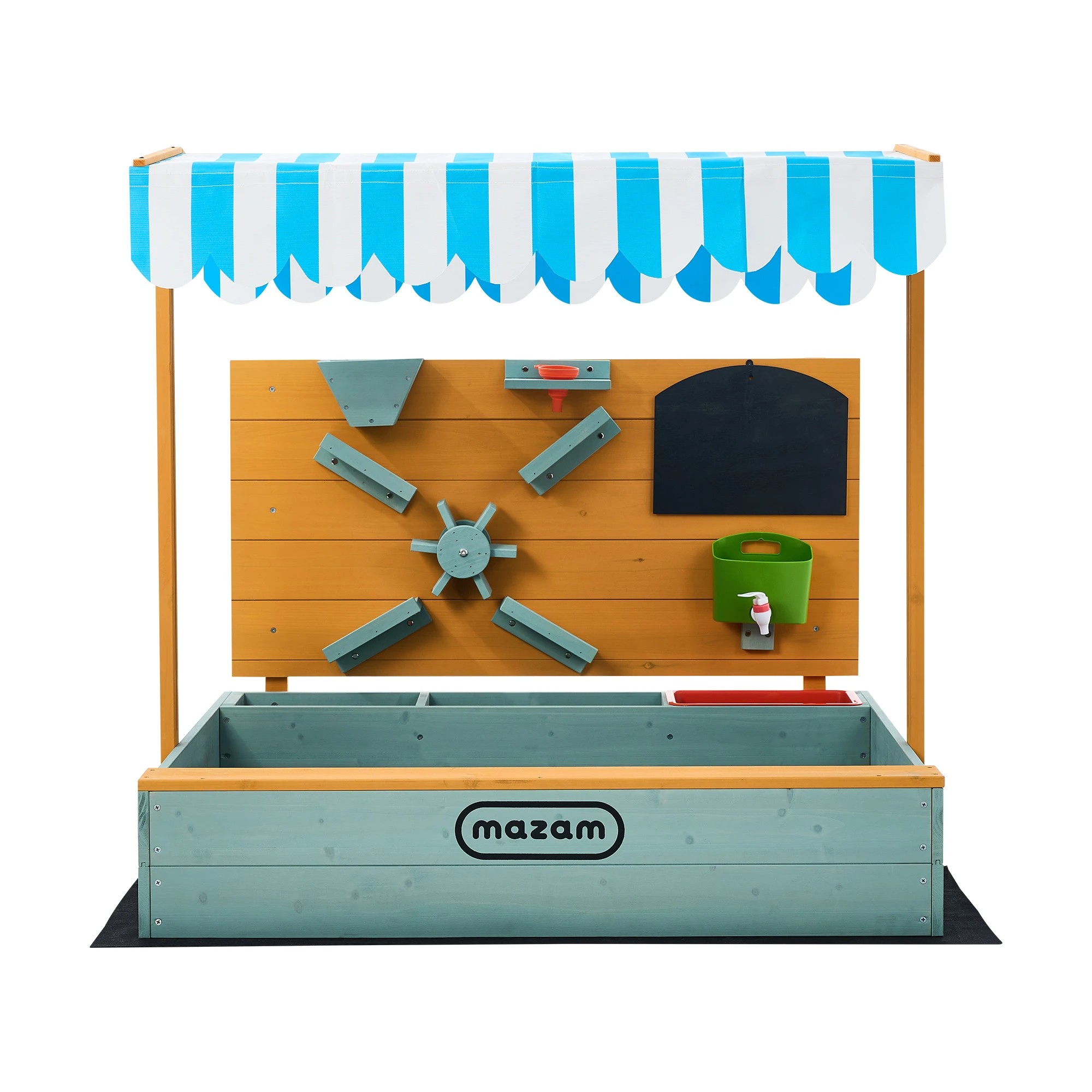 3 Mazam Kids Sandpit Outdoor Wooden Sandbox Beach Play Canopy Sand Play Toy Set
 - multi, 3 of 10