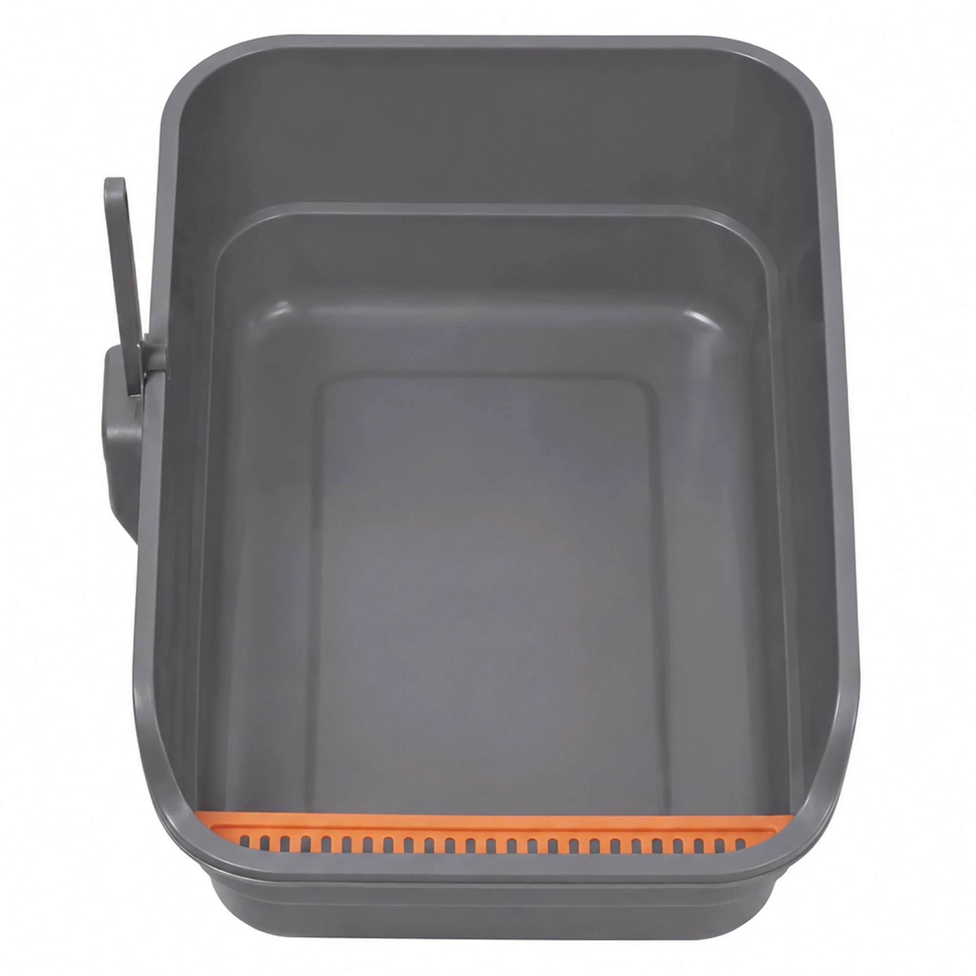 2 Pawz Large Cat Litter Box High Sided Open Top Cat Litter Tray 60cm Grey, 2 of 8