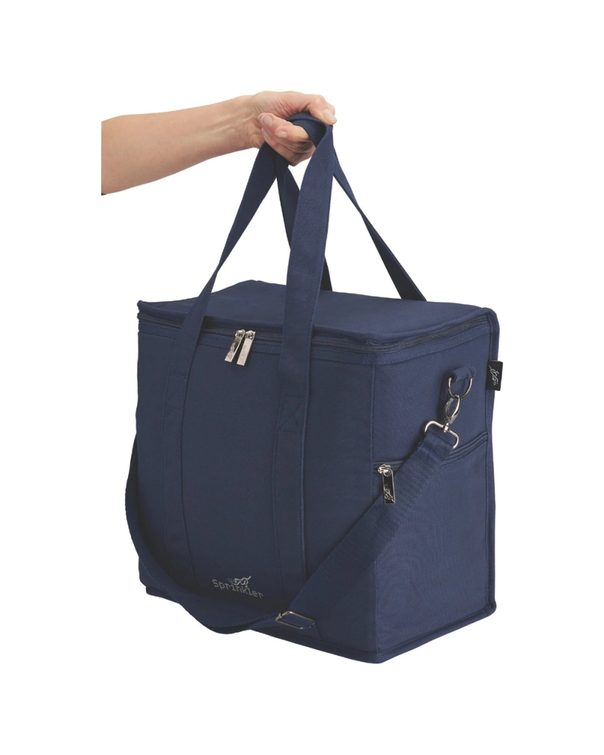 3 Sprinkler Fergus Insulated Canvas Lunch Bag Practical Design Navy - Blue, 3 of 3