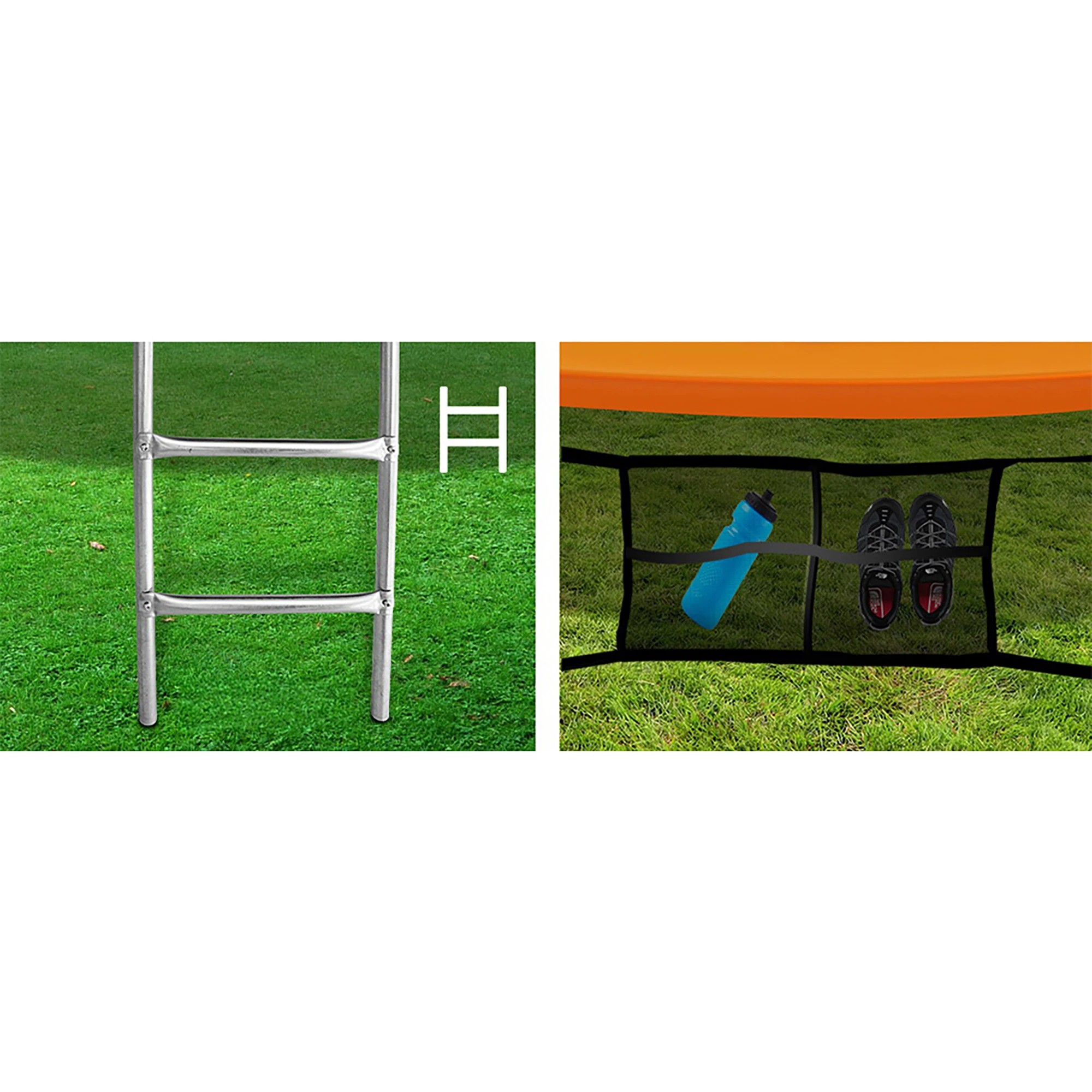 8 Everfit 10FT Trampoline for Kids w/ Ladder Enclosure Safety Net Rebounder - Orange, 8 of 8