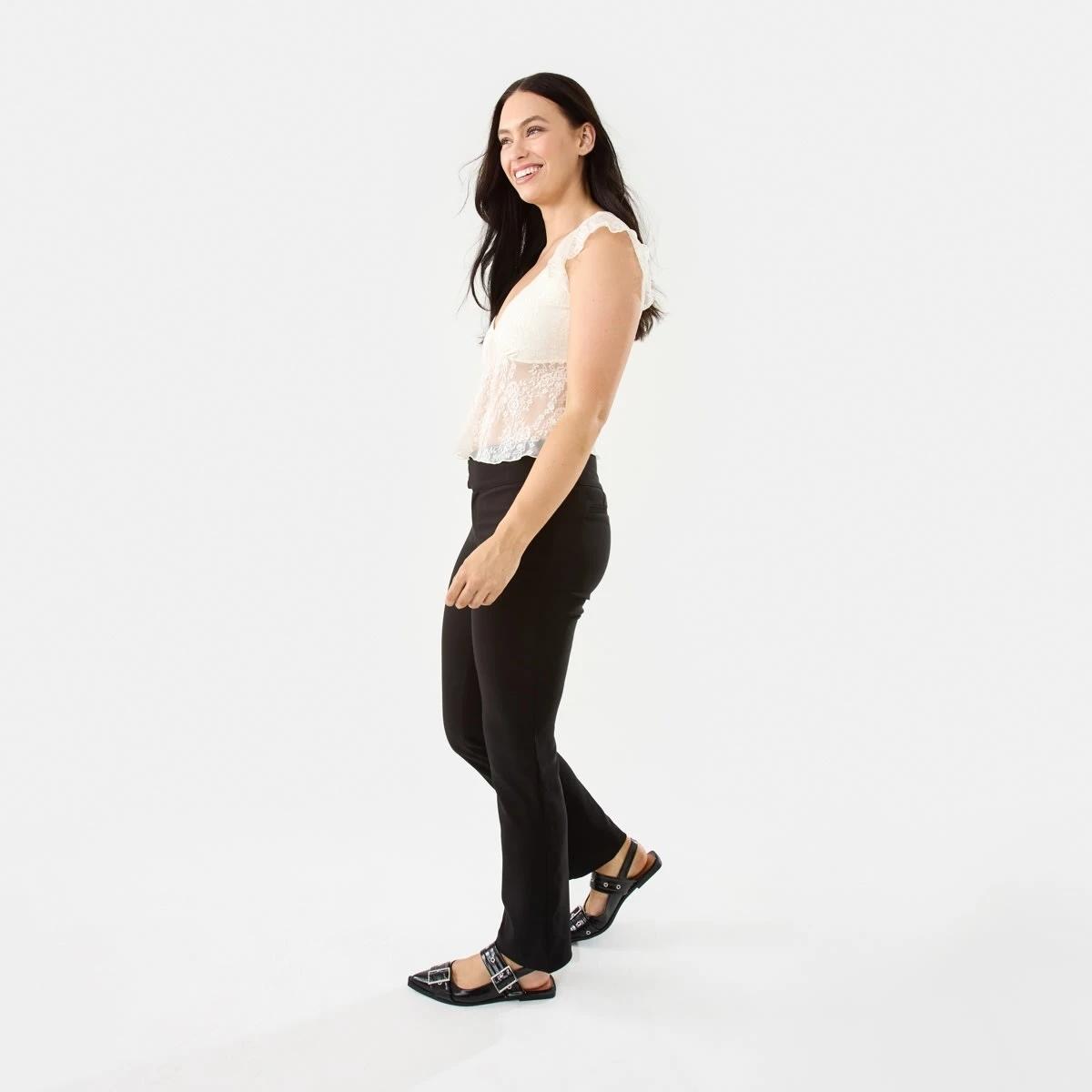 5 Low Rise Flare Pants Black, 5 of 7