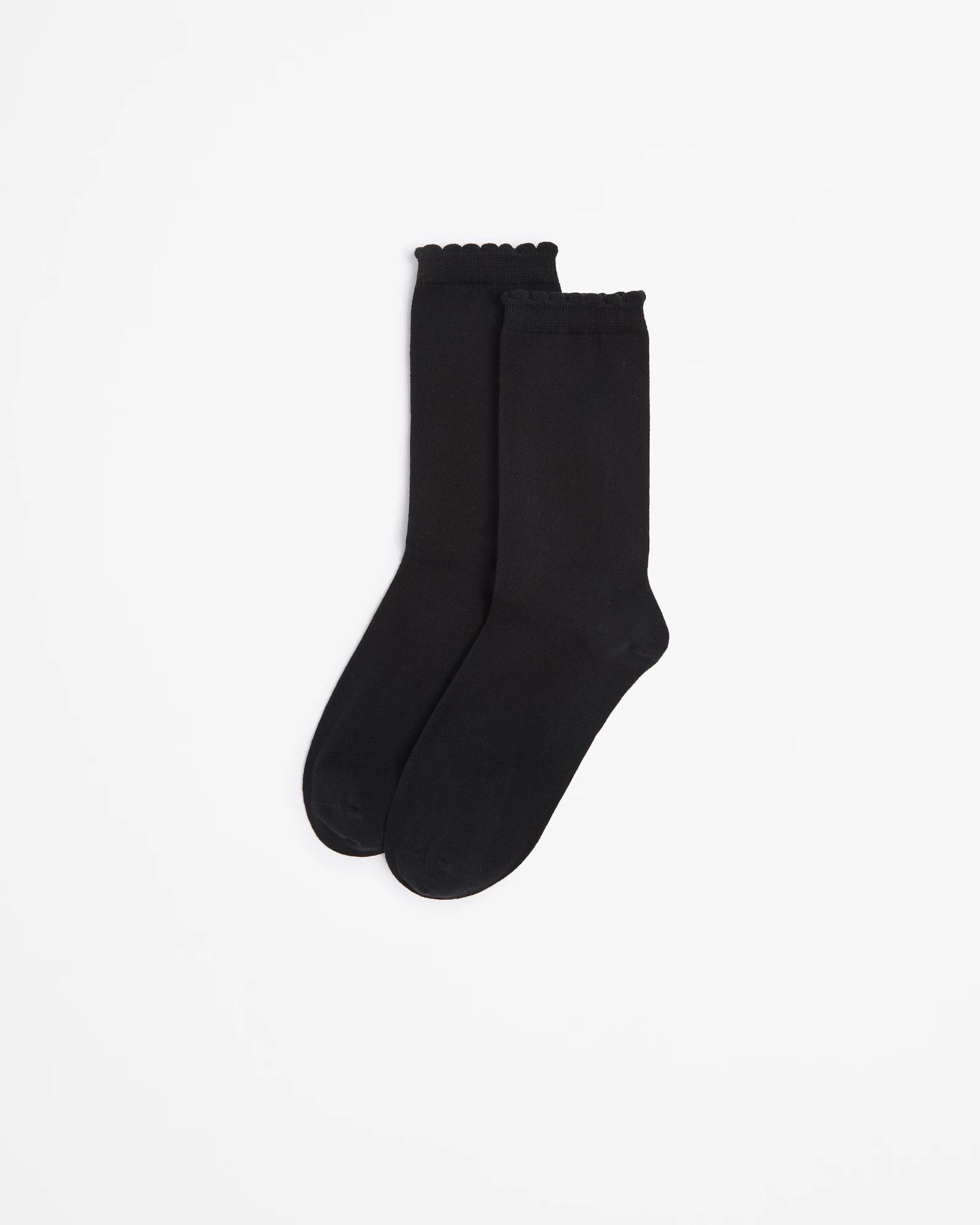 1 Target Australian Cotton Blend 2 Pack Crew Boot Socks BLACK, 1 of 3