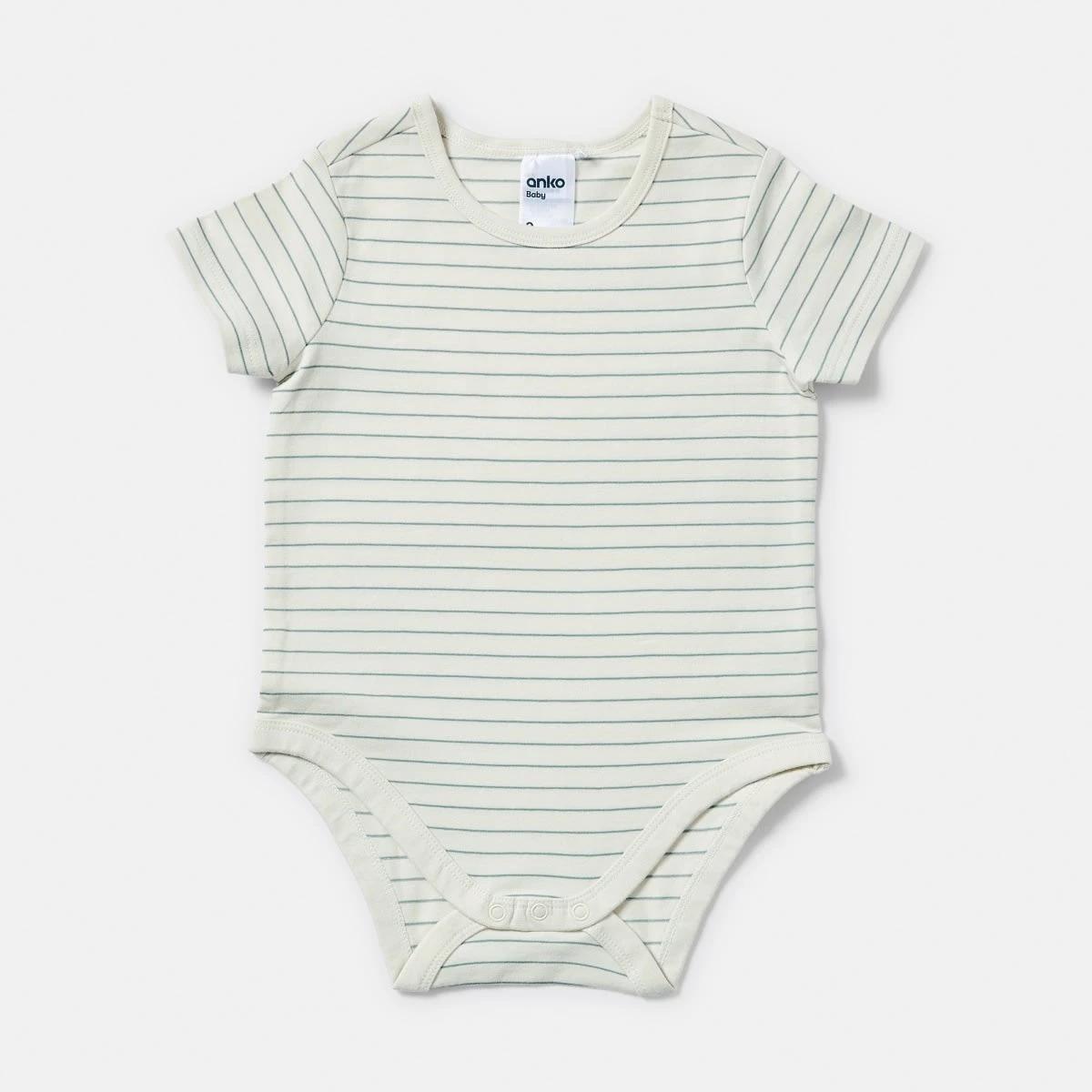 3 3 Pack Short Sleeve Print Bodysuits GREEN DINOS, 3 of 8