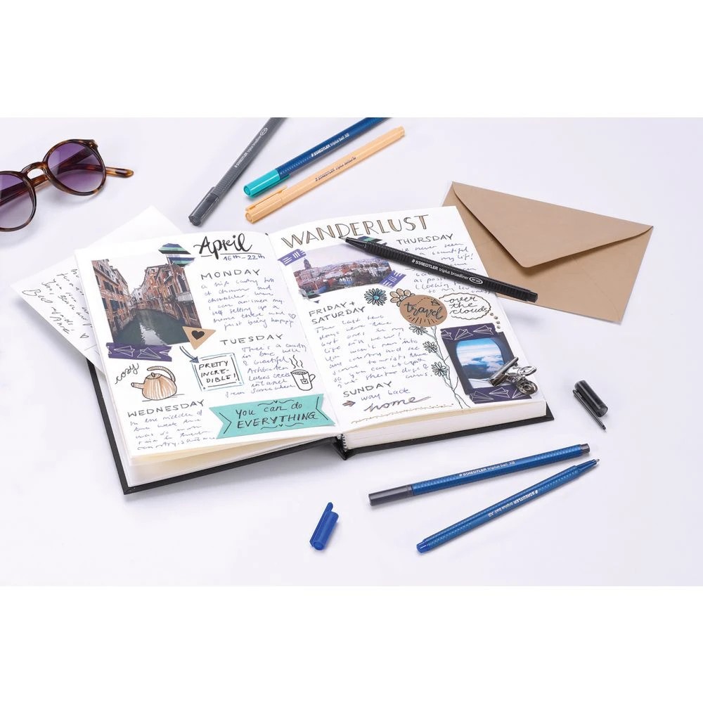 5 Staedtler Triplus 437M Medium Ballpoint Pen Assorted 4 Pack, 5 of 5