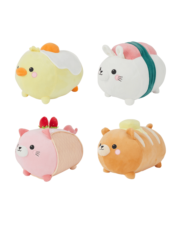 Laying Food Cushy Plush Toy - Assorted