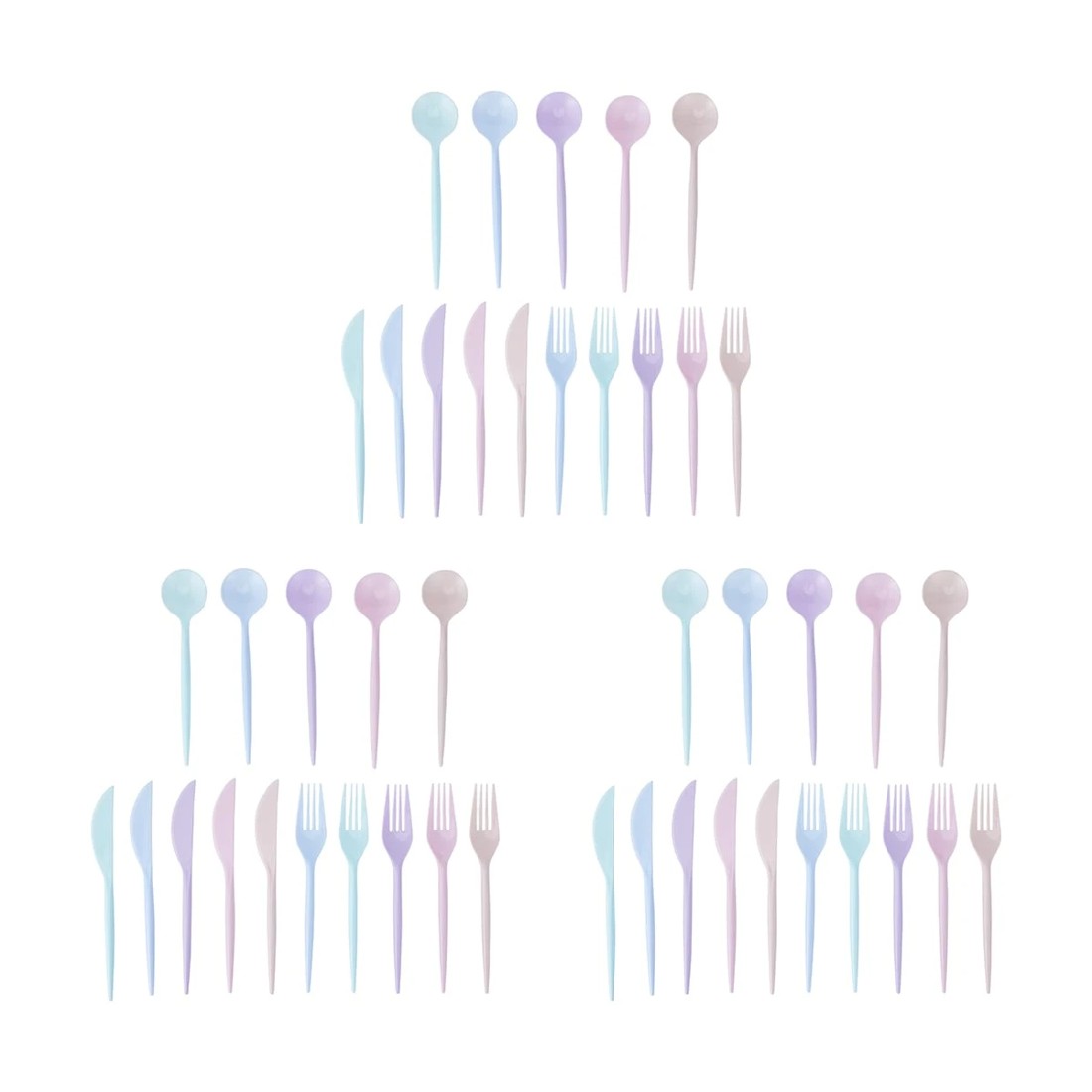 7 45 Piece Reusable Cutlery - Pastel, 7 of 8