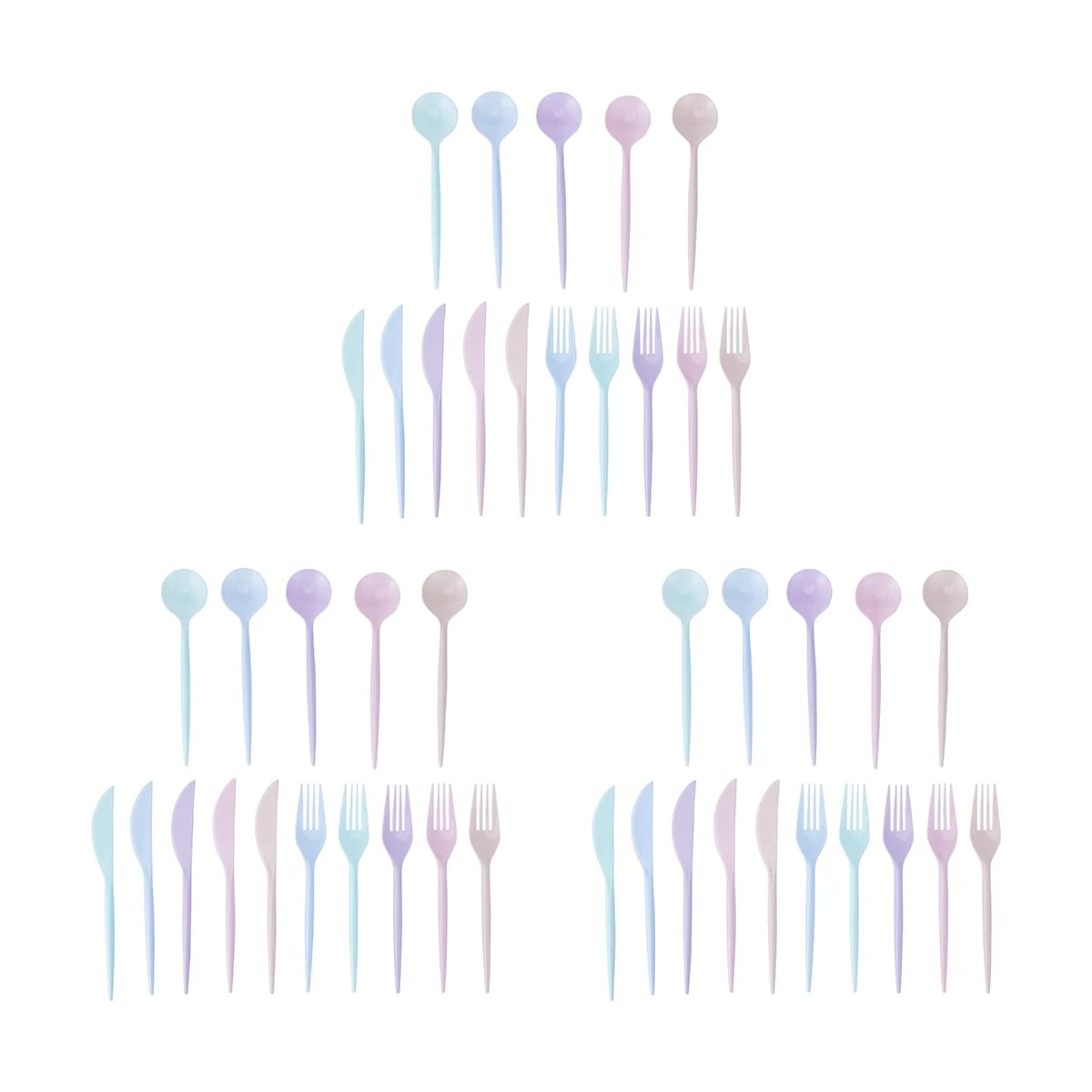 7 45 Piece Reusable Cutlery - Pastel, 7 of 8