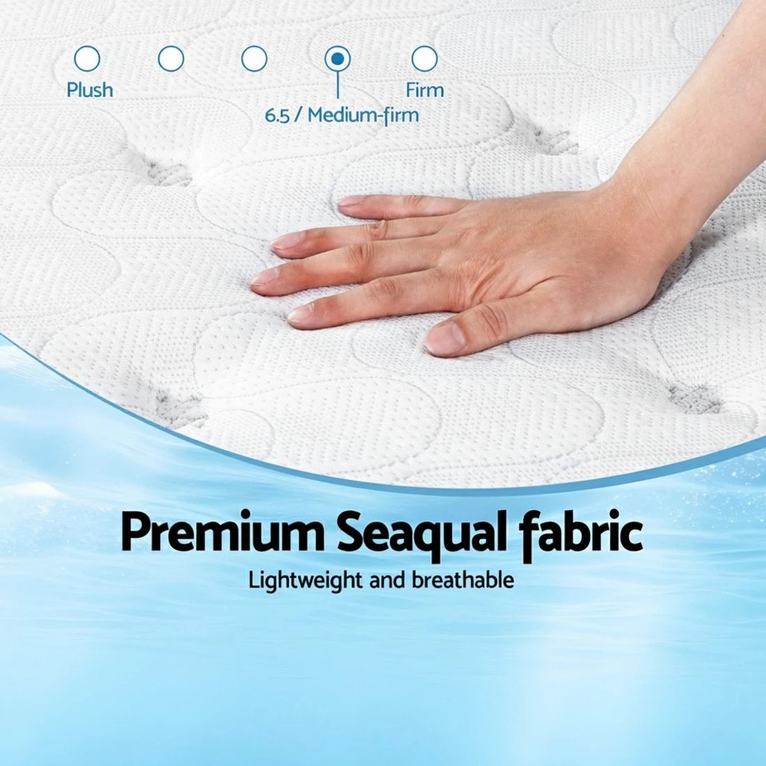 5 Giselle Bedding 30cm Seaqual Fabric Mattress Gel Foam Pocket Spring Queen Size - Queen Bed - Multi, 5 of 7