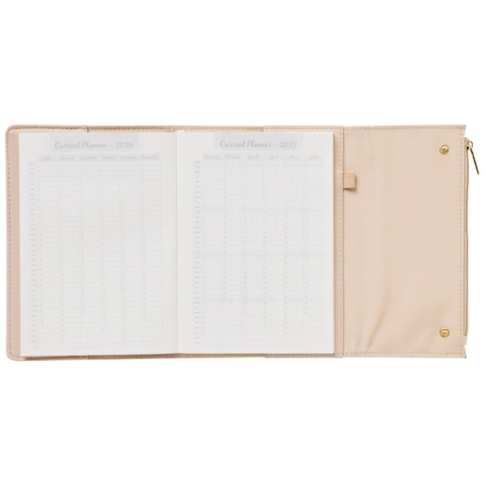 3 Otto A5 Day To Page Zip Diary FY26/27 Cream, 3 of 7
