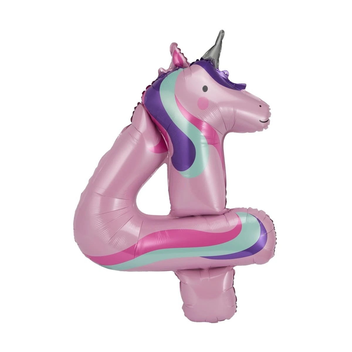 1 Unicorn Number 4 Foil Balloon, 1 of 5