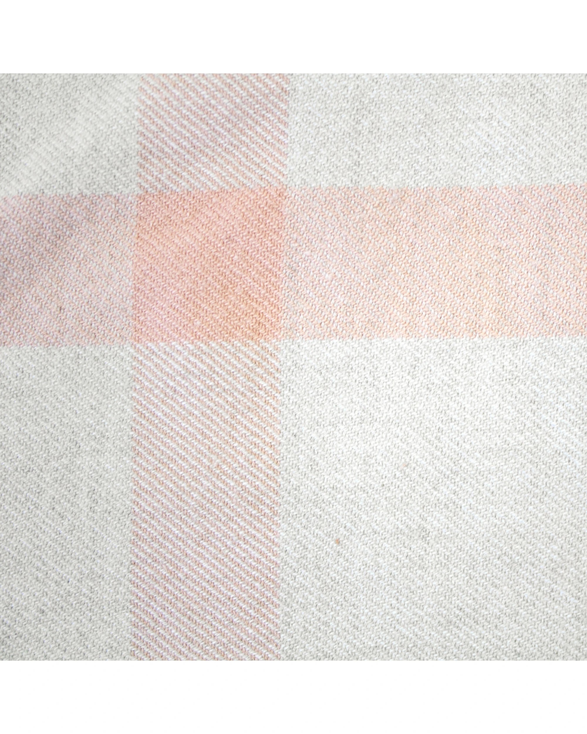 2 Bambury Stewart Checked Cotton  Square Cushion Papaya - Orange, 2 of 3