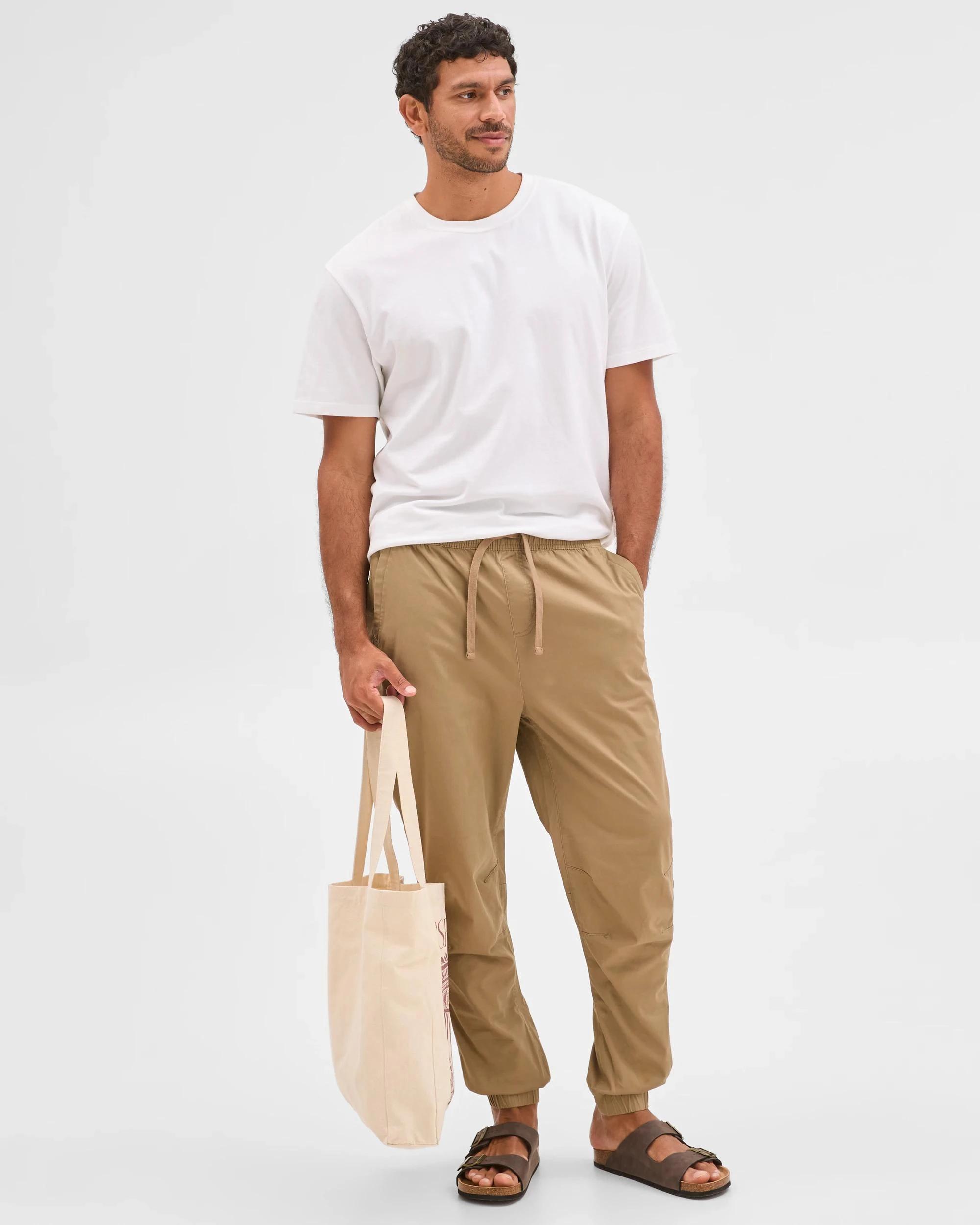 1 Target Man Australian Cotton Woven Jogger Pants SEPIA, 1 of 6