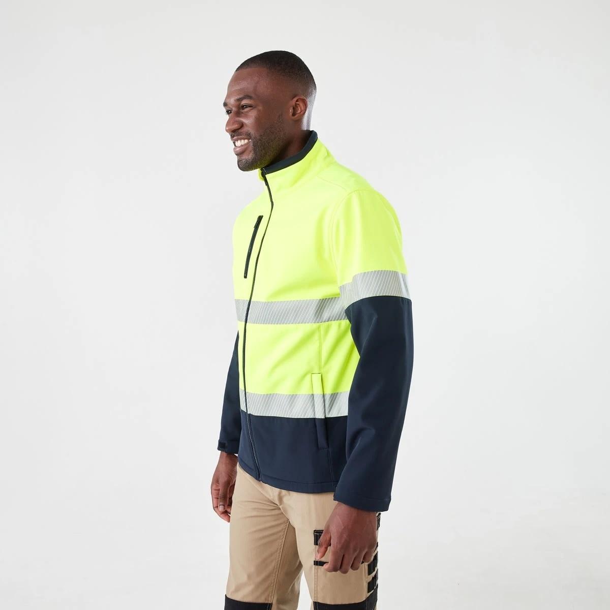 3 Hi-Visibility Softshell Jacket Yellow, 3 of 8