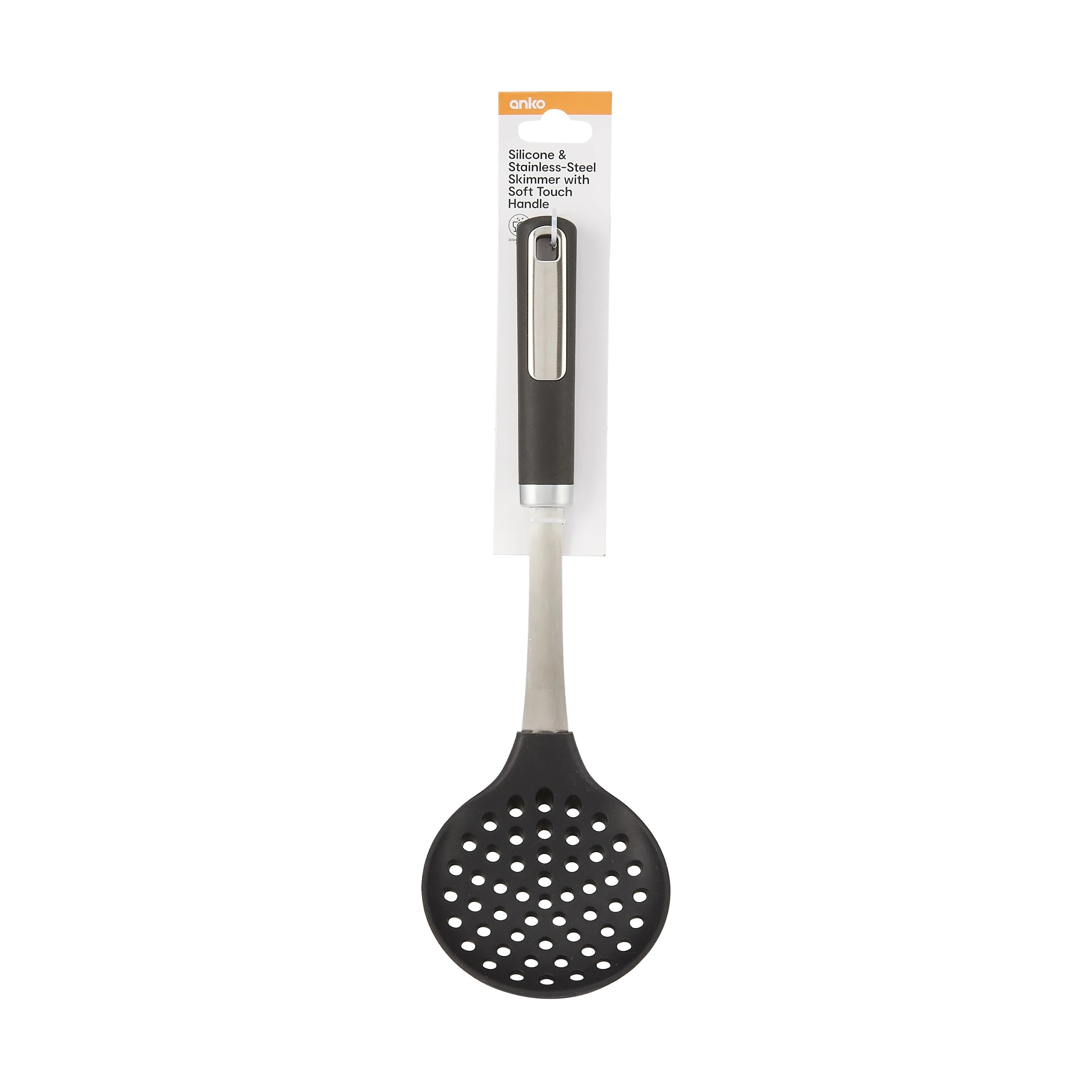 5 Silicone and Stainless Steel Skimmer with Soft Touch Handle, 5 of 5