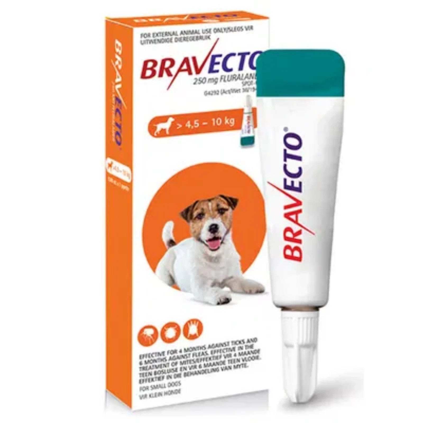 2 Bravecto Spot On For Dogs Orange 4.5-10kg - 1 Pack, 2 of 2