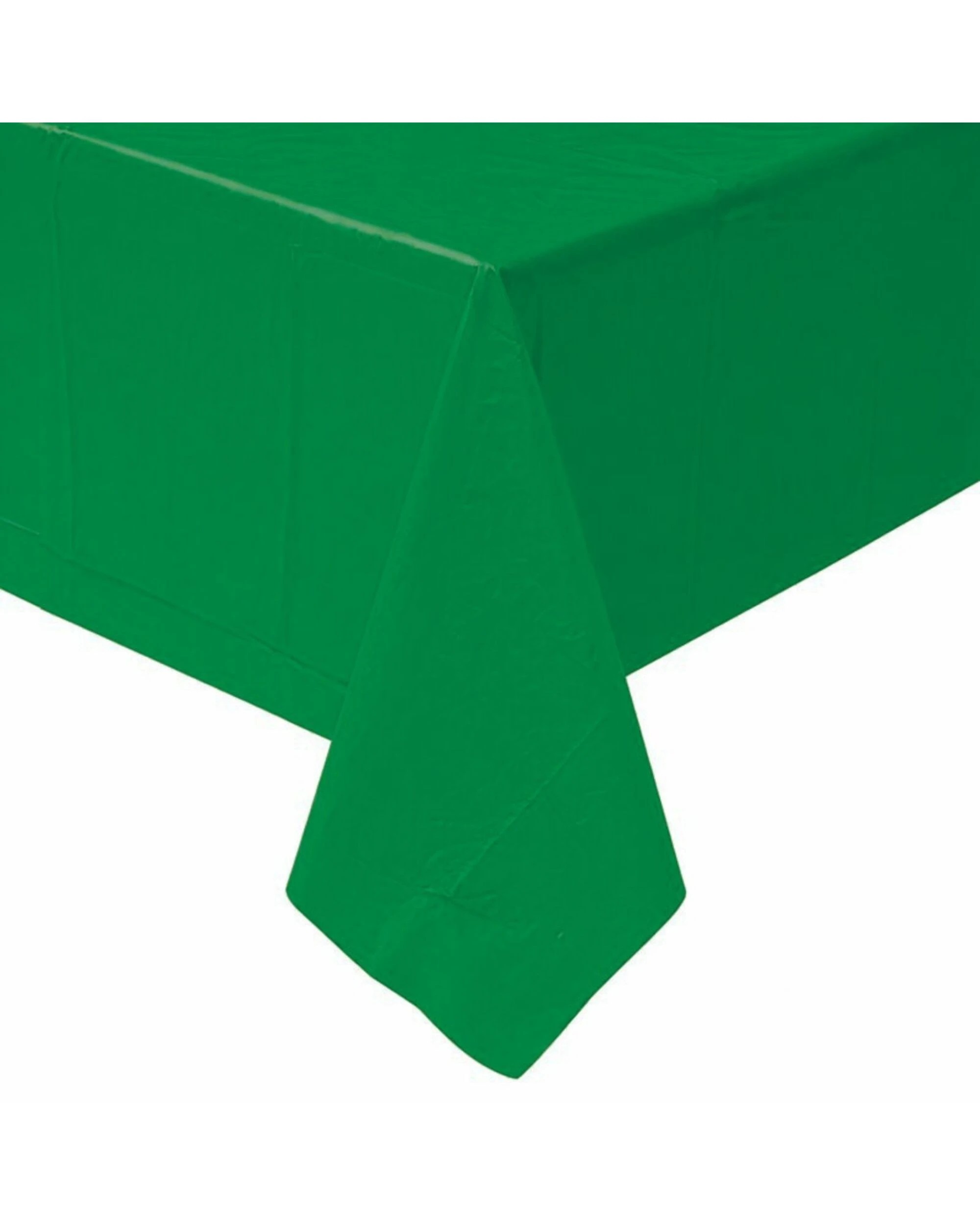 1 Unique Green Rectangular Plastic Tablecloth - Green, 1 of 2