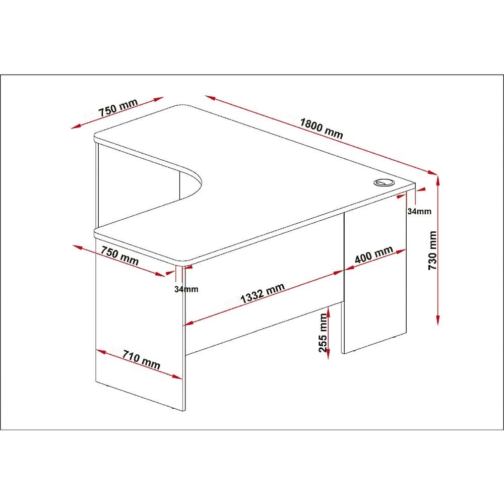2 Toro Workstation 1800 x 1800mm Maple Grey Desks, Tables and Workstations, 2 of 2