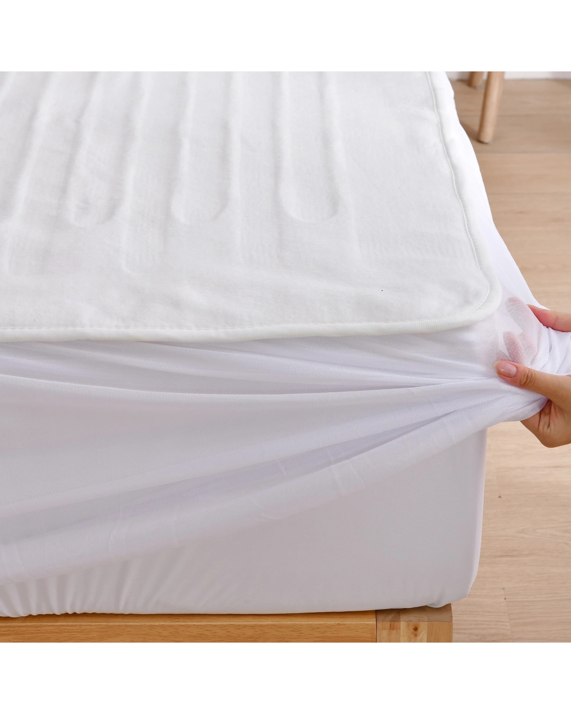 4 Dreamaker Essentials Fitted Washable Electric Blanket - Queen Bed - White, 4 of 9