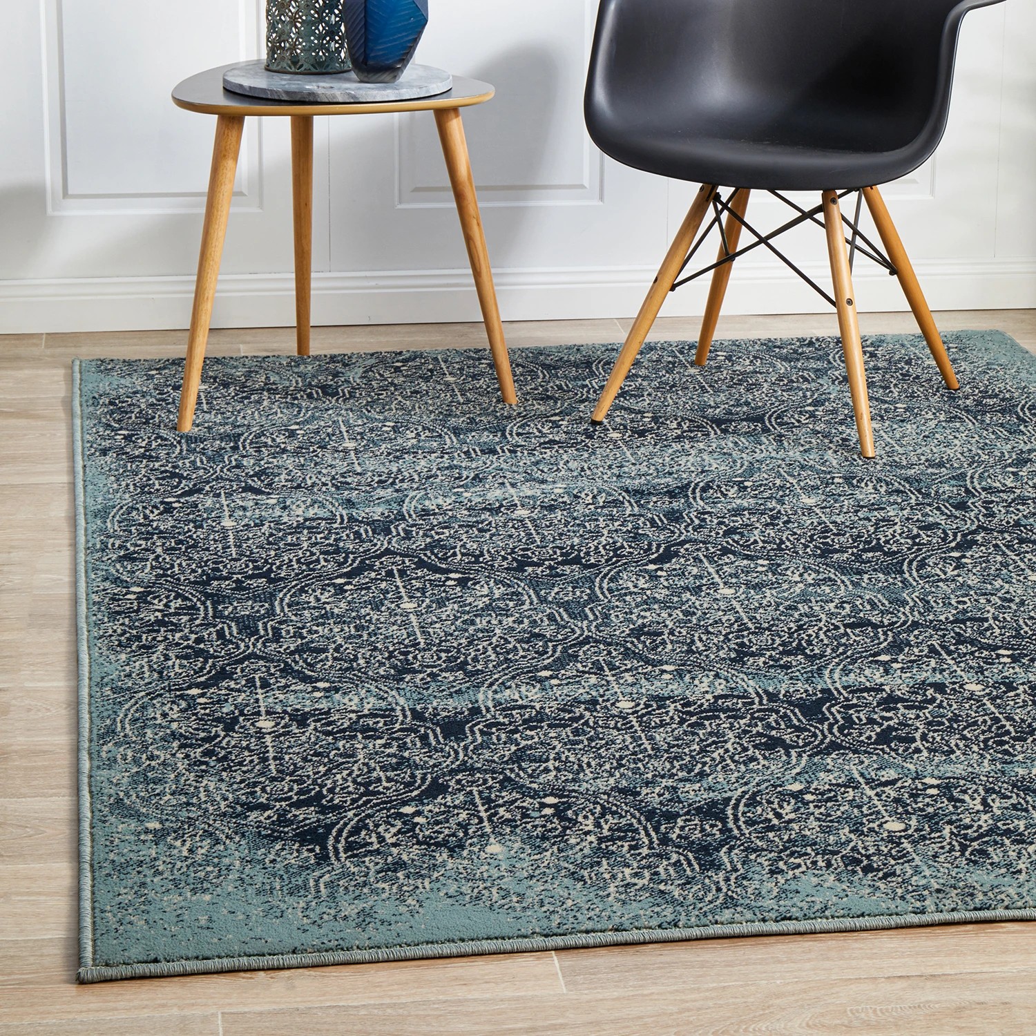 1 Common Ground Rugs Windsor 435 330x240cm - Extra Large Power Loomed Pet Friendly Floor Rug - Blue, 1 of 9