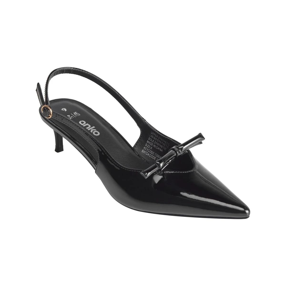 1 Slingback Kitten Heels Black, 1 of 5