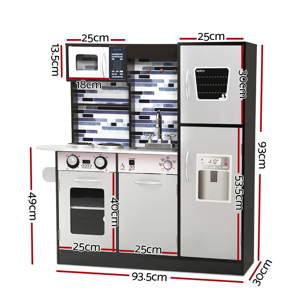 2 Keezi Kids Kitchen Play Set en Pretend Toys Cooking Children Oven Fridge - Multi, 2 of 5