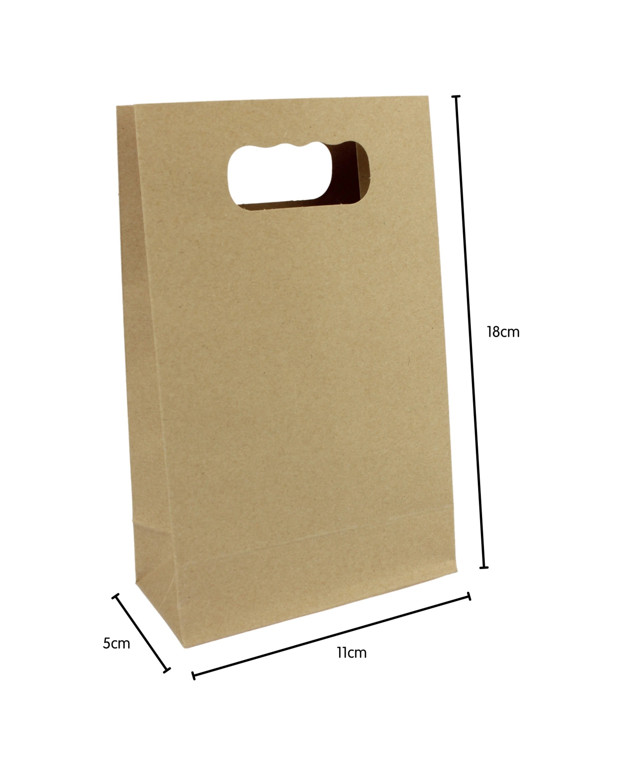 2 Party Maker Brown Kraft Paper Treat Bags 18cm Pack of 6 - Brown, 2 of 2