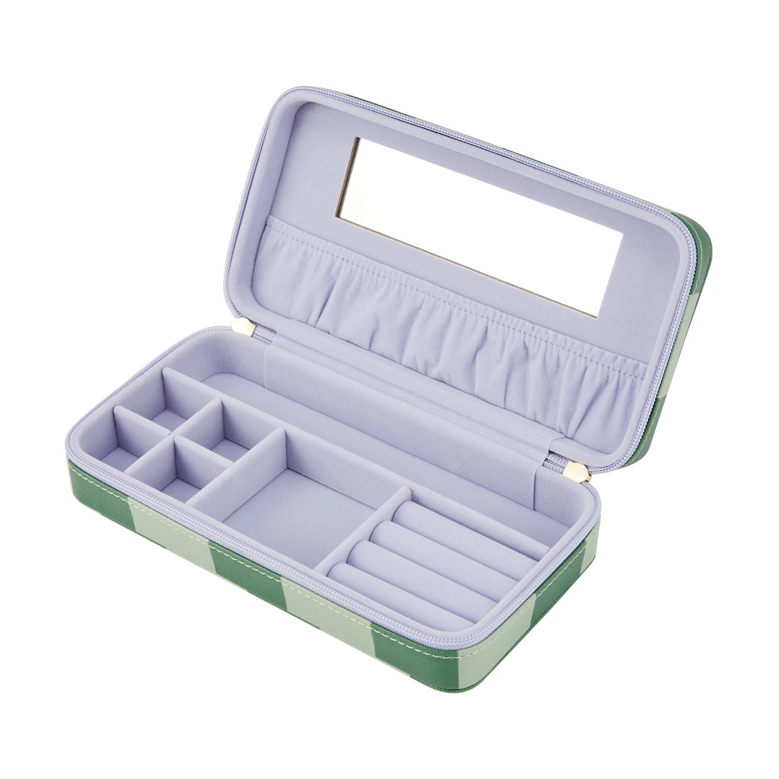 4 Green Stripe Jewellery Case, 4 of 6