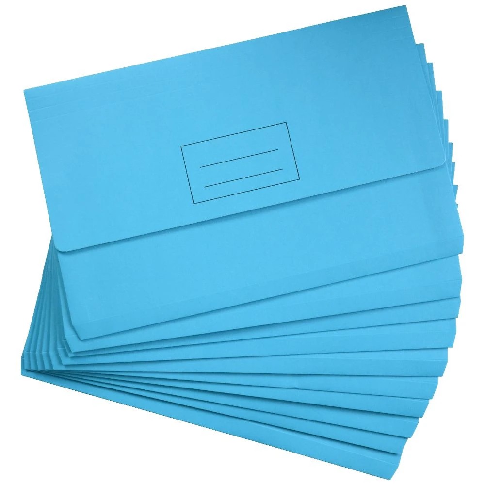 3 J.Burrows Document Wallet 220GSM Aqua 10 Pack, 3 of 4
