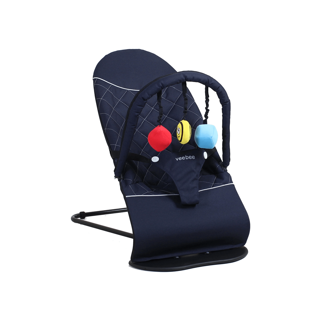 2 Vee Bee Baby Minder Bouncer With Toy Bar Navy Infant Seat Rocking Chair 0m+
 - Blue, 2 of 2