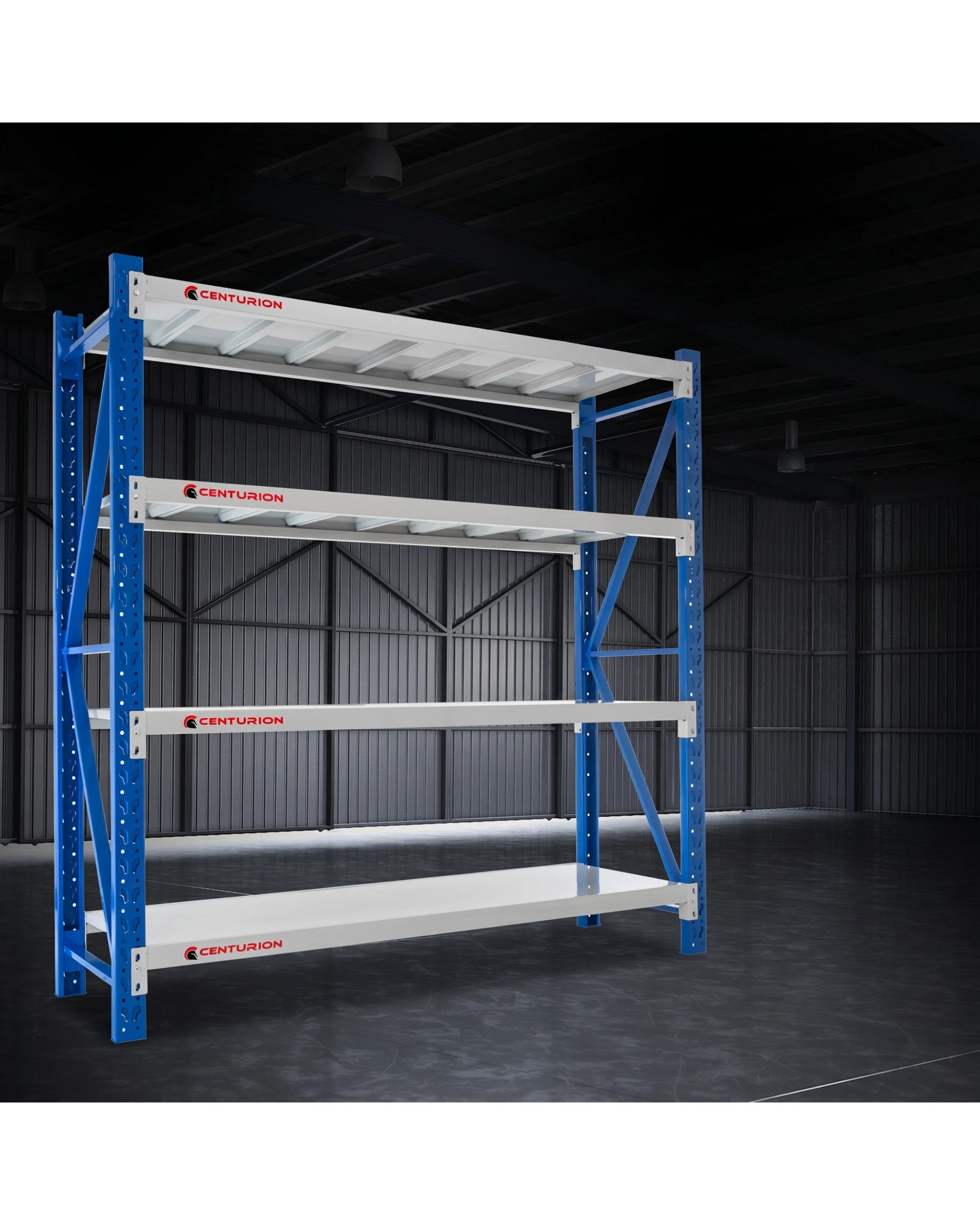 2 Centurion Standard 1 Bay 2M Wide Heavy Duty Shelving 400kg - Grey, 2 of 7