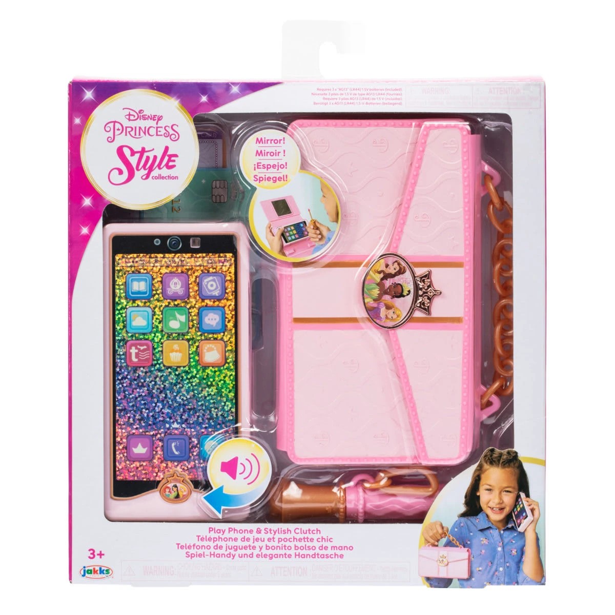 2 Disney Princess Style Collection Play Phone and Stylish Clutch, 2 of 7