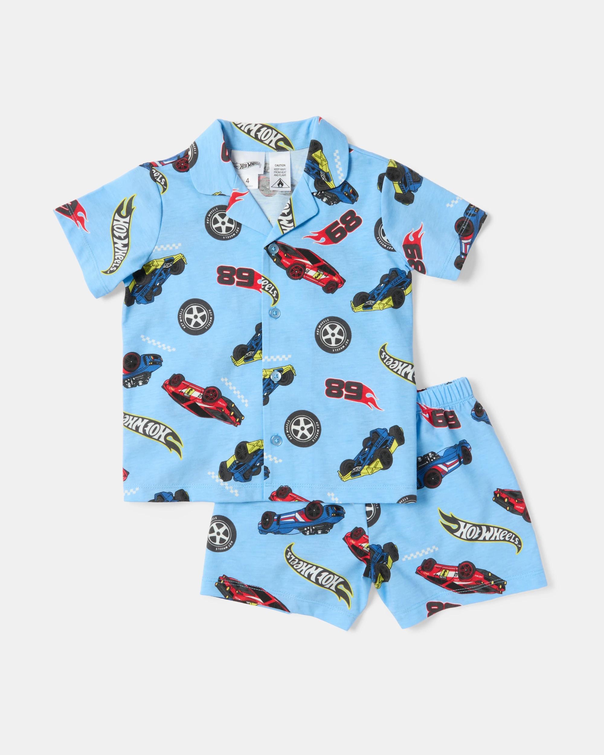 7 Hot Wheels License Button Up Pyjama Set Hot Wheels, 7 of 10