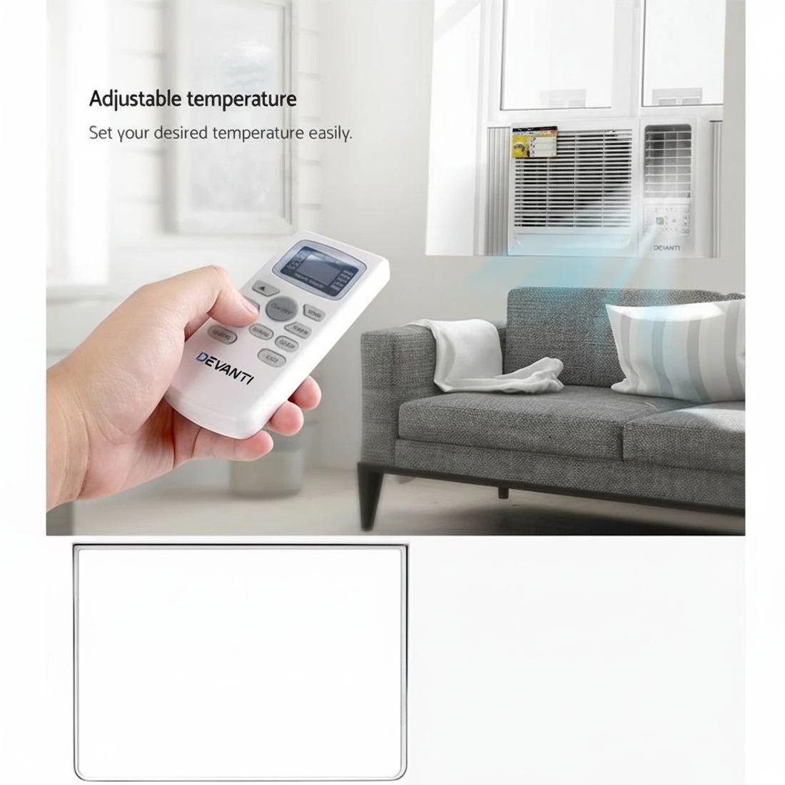 6 Devanti Window Air Conditioner 2.7kW - Blue, 6 of 7