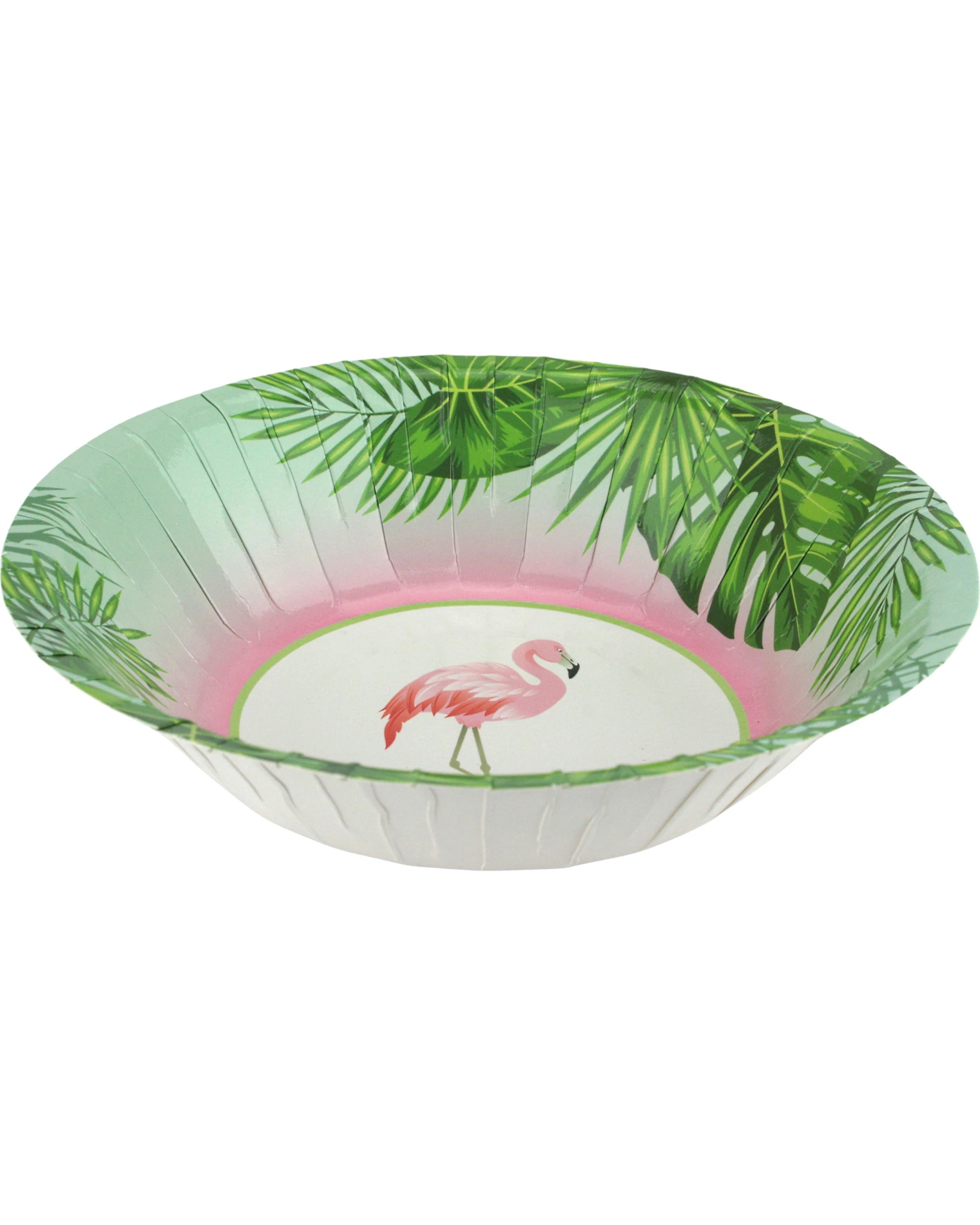 1 Happy Time Flamingo Tropicana Small Round Paper Bowls Pack of 8 - Multi, 1 of 4