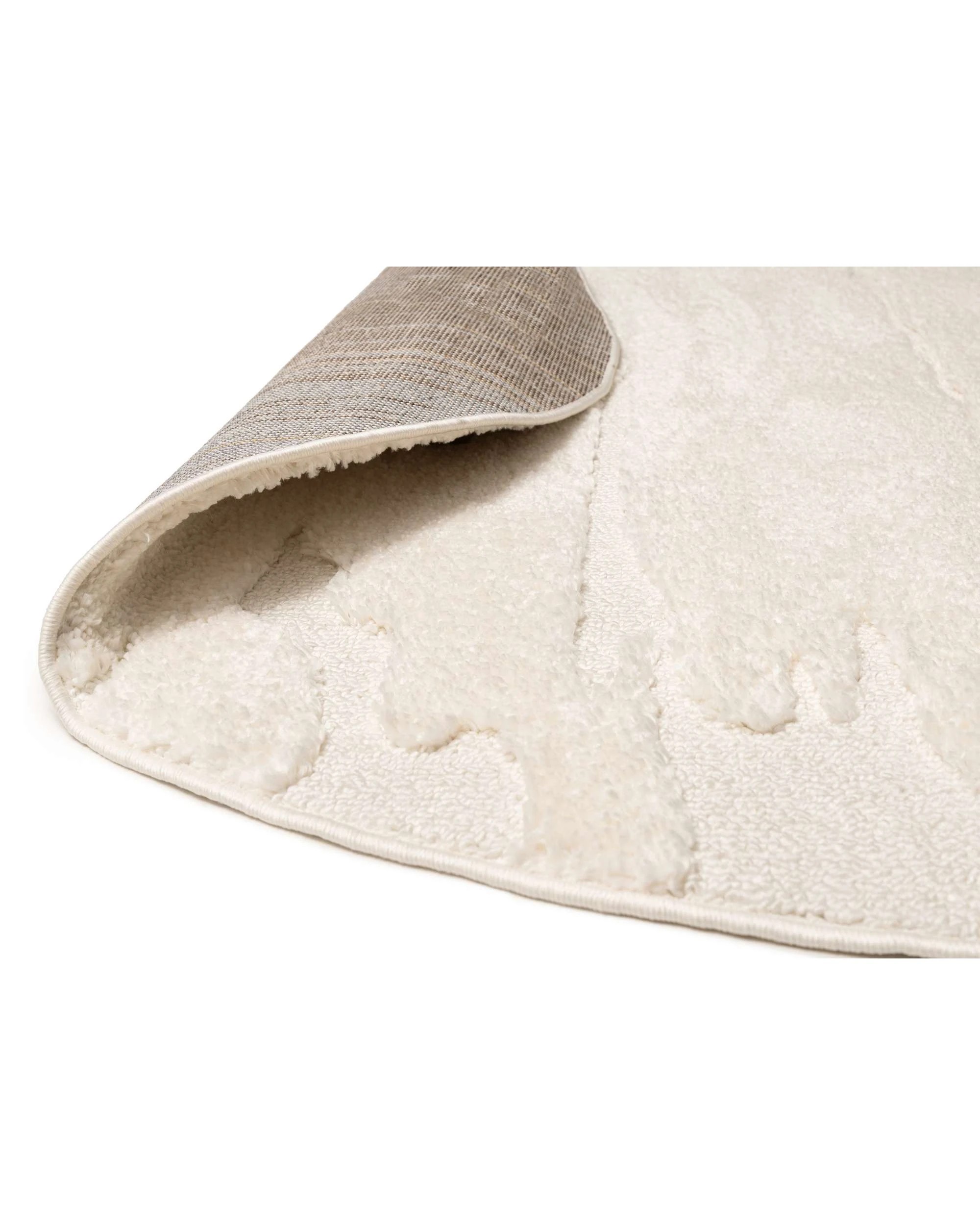 3 Loopsie Kallo Textured Round Rug-200cm x 200cm - White, 3 of 5