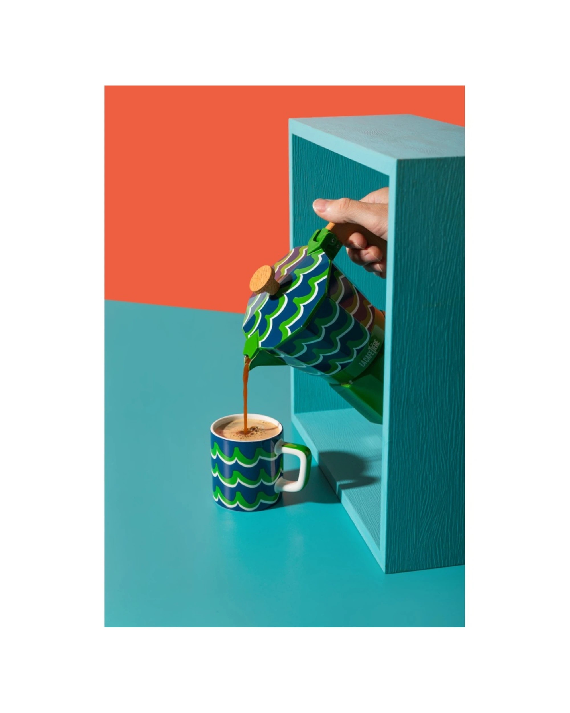 5 La Cafetière 4pk Ceramic Espresso Cup Drinking Mug Set 120ml Cyan Tides - Blue, 5 of 7