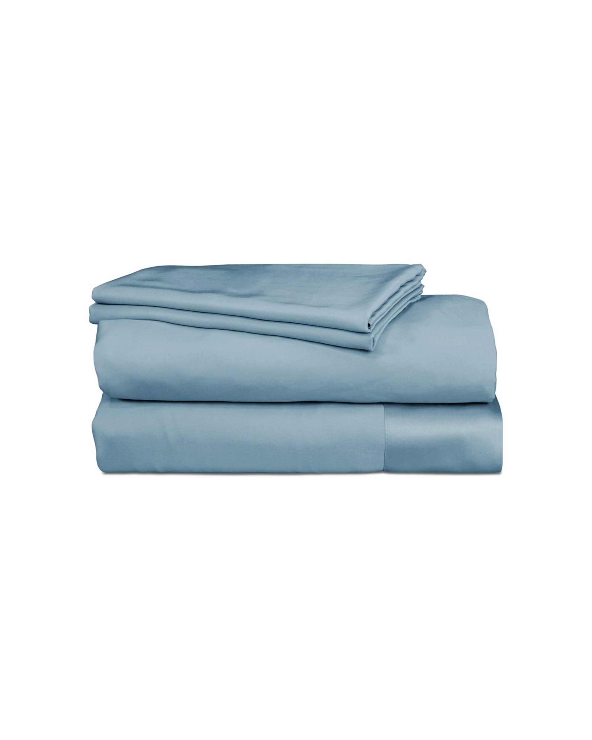 3 Algodon Rayon From Bamboo Bed Set With Flat Sheet Denim - Queen Bed - Blue, 3 of 5