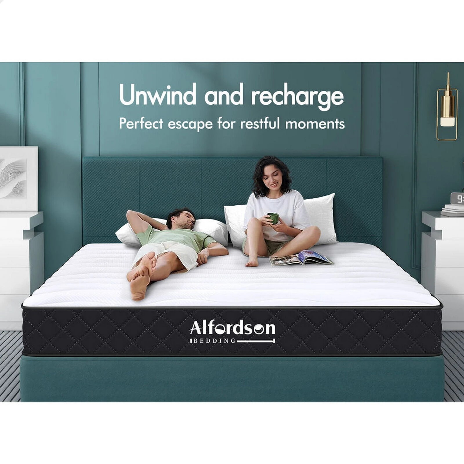 8 Alfordson Mattress 15CM Tight Top Spring Foam Bedding Medium Firm - Double Bed, 8 of 10