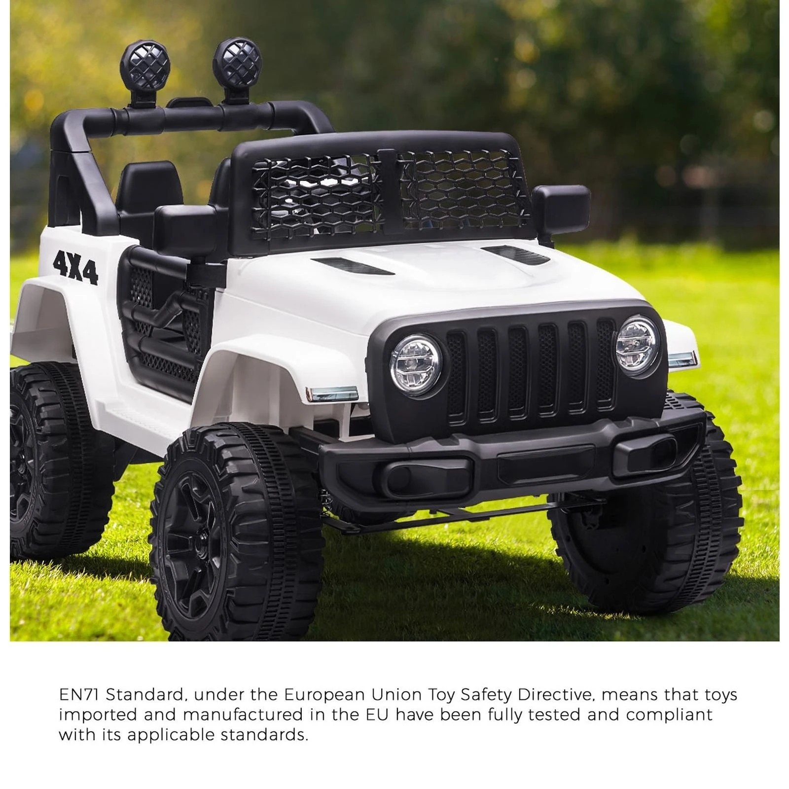 3 Mazam Kids Ride On Car Electric Toys Jeep 12v Remote Vehicle Car Gift
 - White, 3 of 10