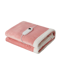 Bedra Bedding Electric Throw Rug Dual Side Heated Blanket Flannel&Sherpa - Single Bed - 