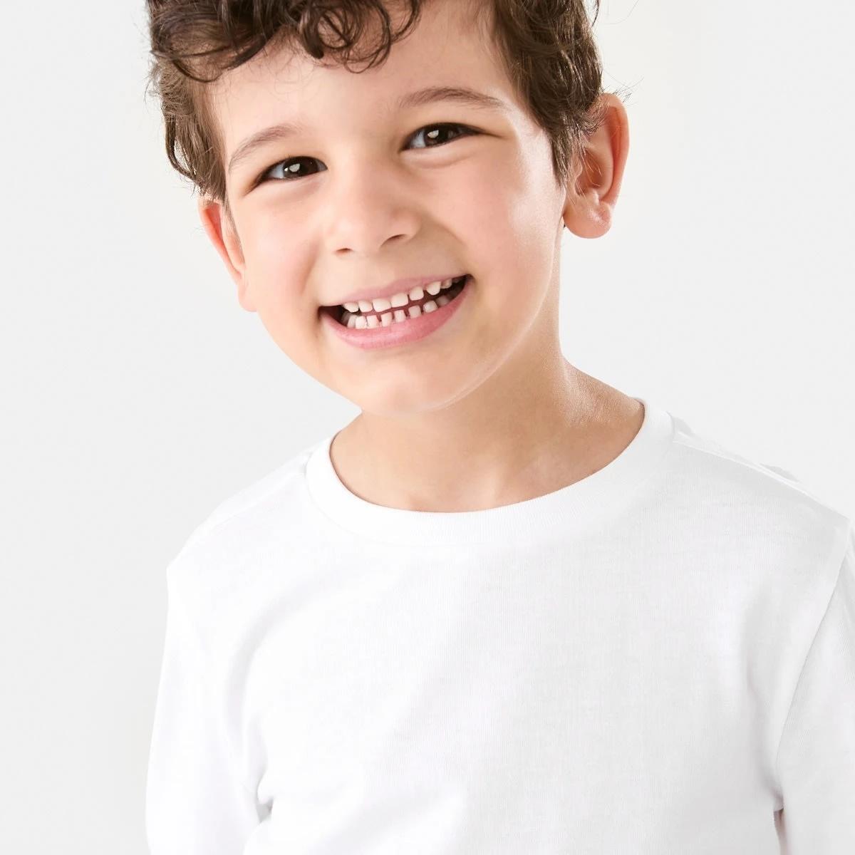 3 Long Sleeve Plain T-shirt White, 3 of 9
