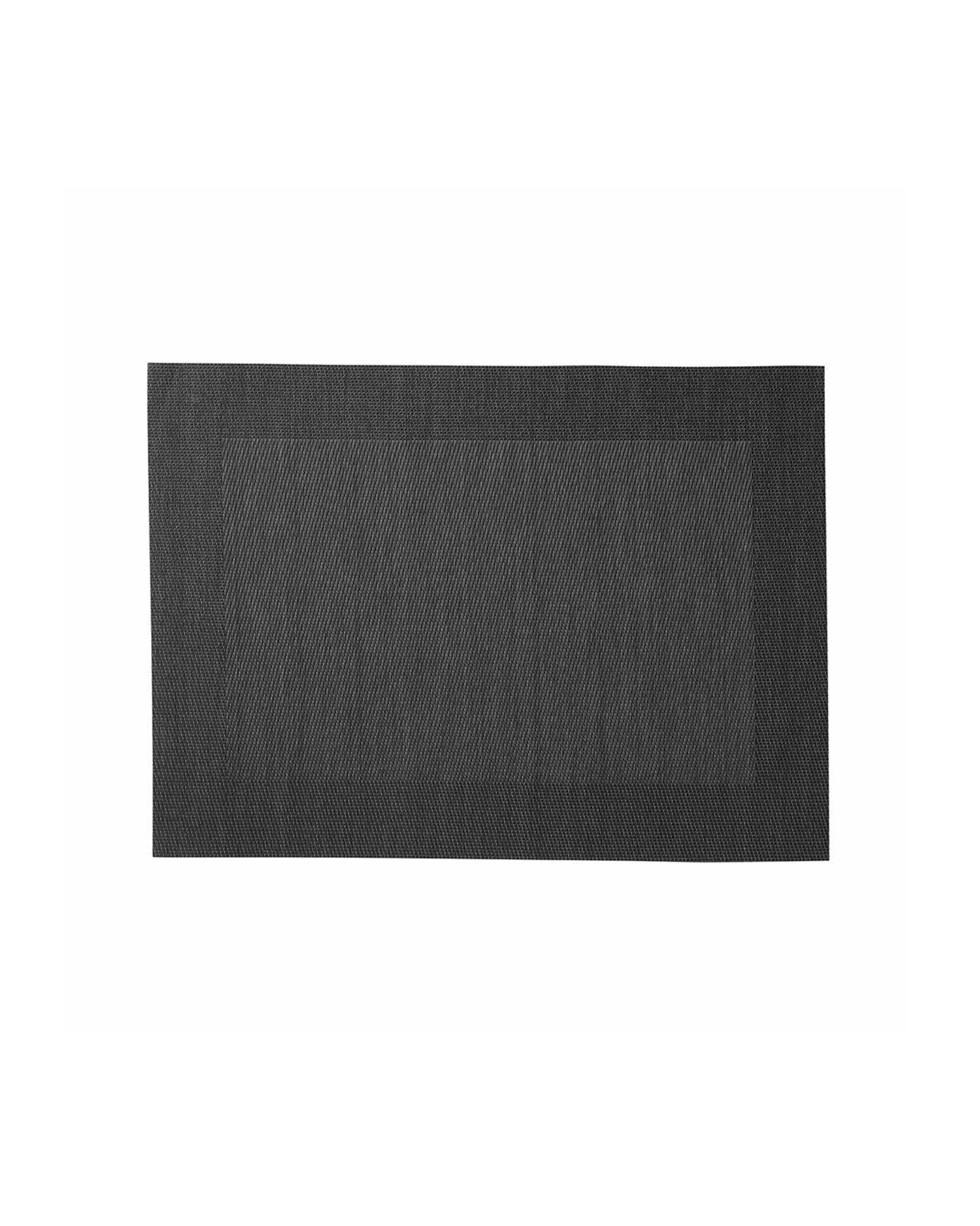 1 Maxwell & Williams 1 Pack Wide Border Pvc Placemat 45x30cm Indoor Outdoor - Black, 1 of 3