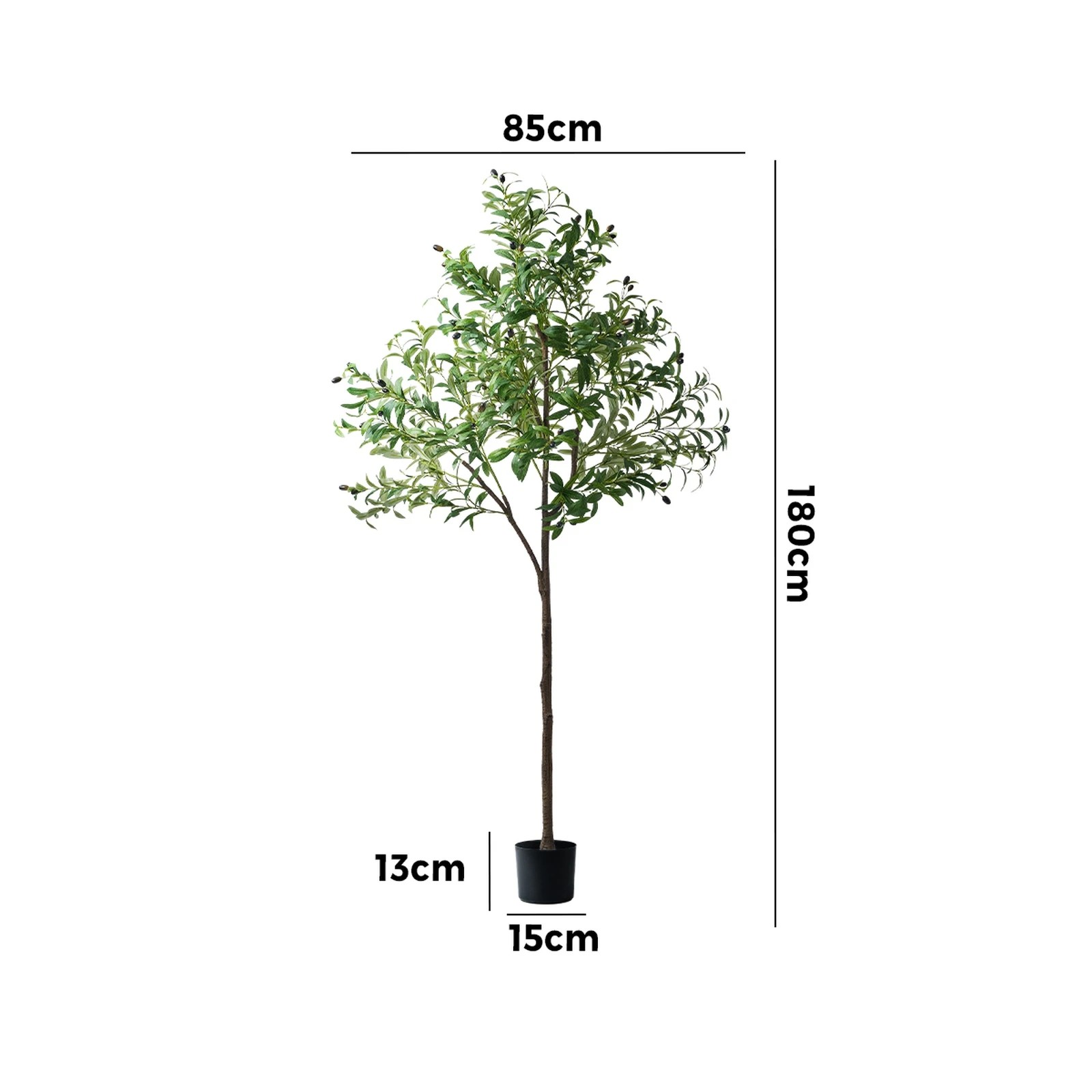 2 Livsip 180cm Artificial Olive Tree Lifelike Faux Potted Plant - Green, 2 of 10